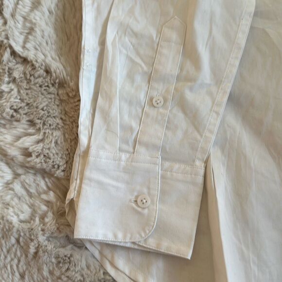 J. Crew Slim-Fit Stretch Cotton Poplin Shirt White Size 2 - Picture 9 of 10